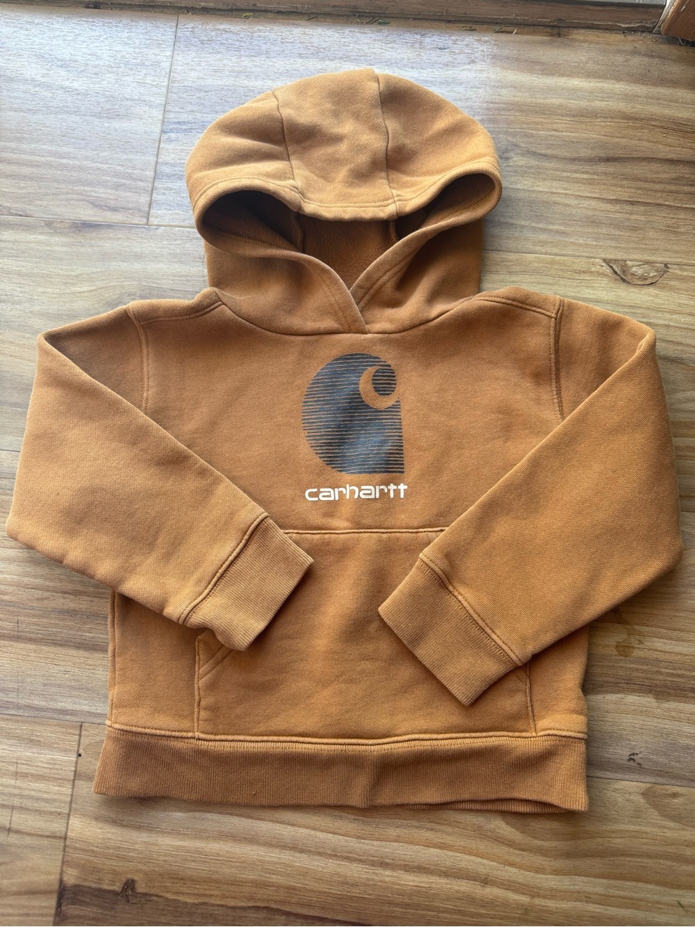 Carhartt Kids' Tan Brown Logo Hoodie